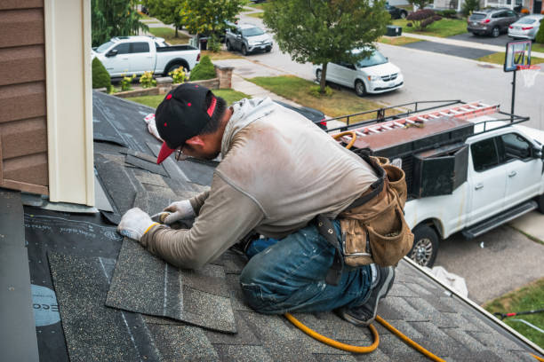 Professional Gutter Repair And Installation technician working in Riverside, NJ
